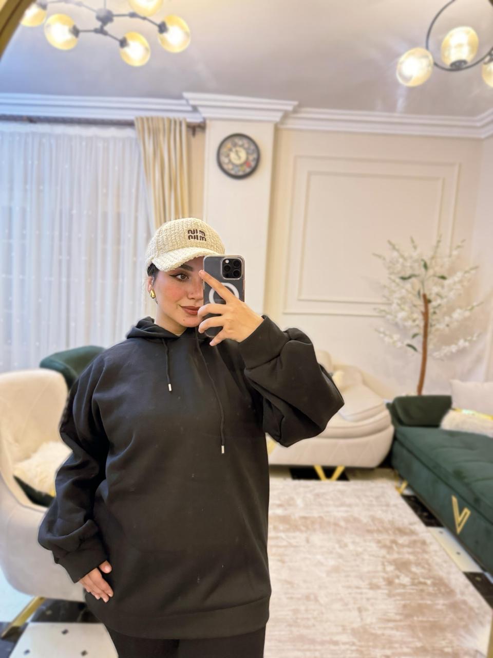 هودى اسود فرى سايز