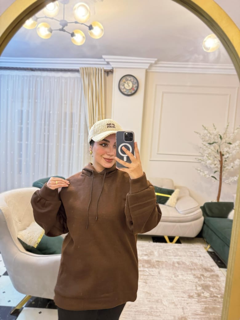 هودى بنى فرى سايز